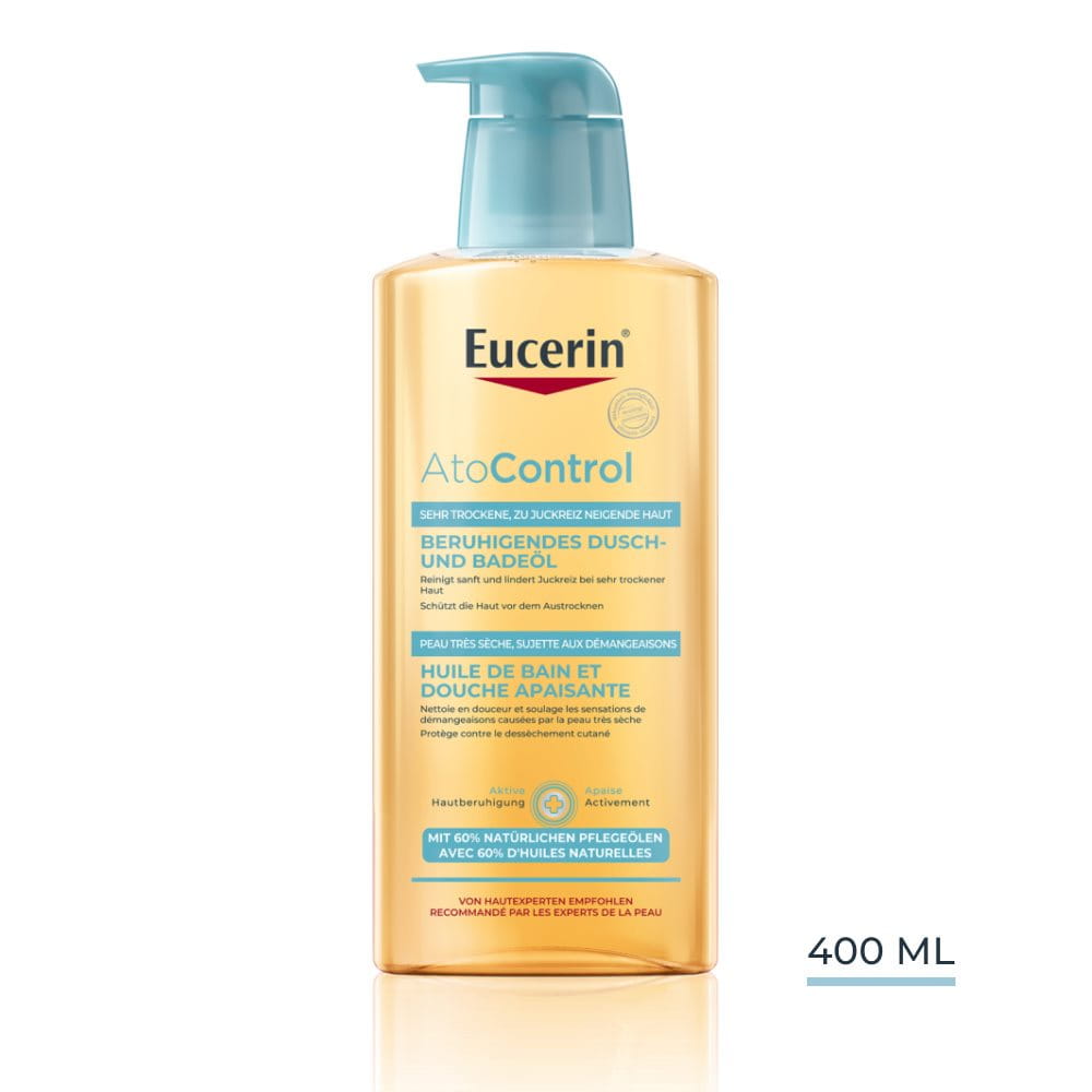 AtopiControl Huile de Bain et Douche Apaisante pour les peaux trs sches,  sujettes aux dmangeaisons | Eucerin