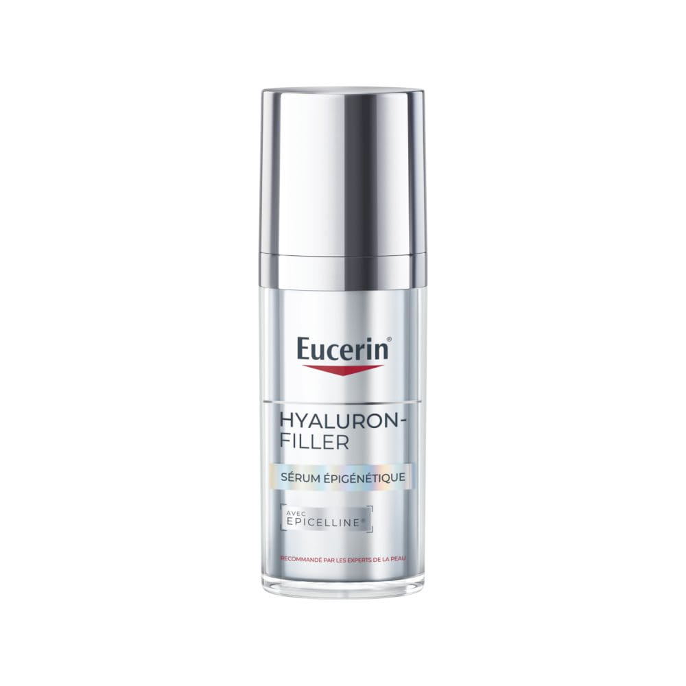 Image du Sérum Epigénétique Hyaluron-Filler Eucerin avec ses propriétés.