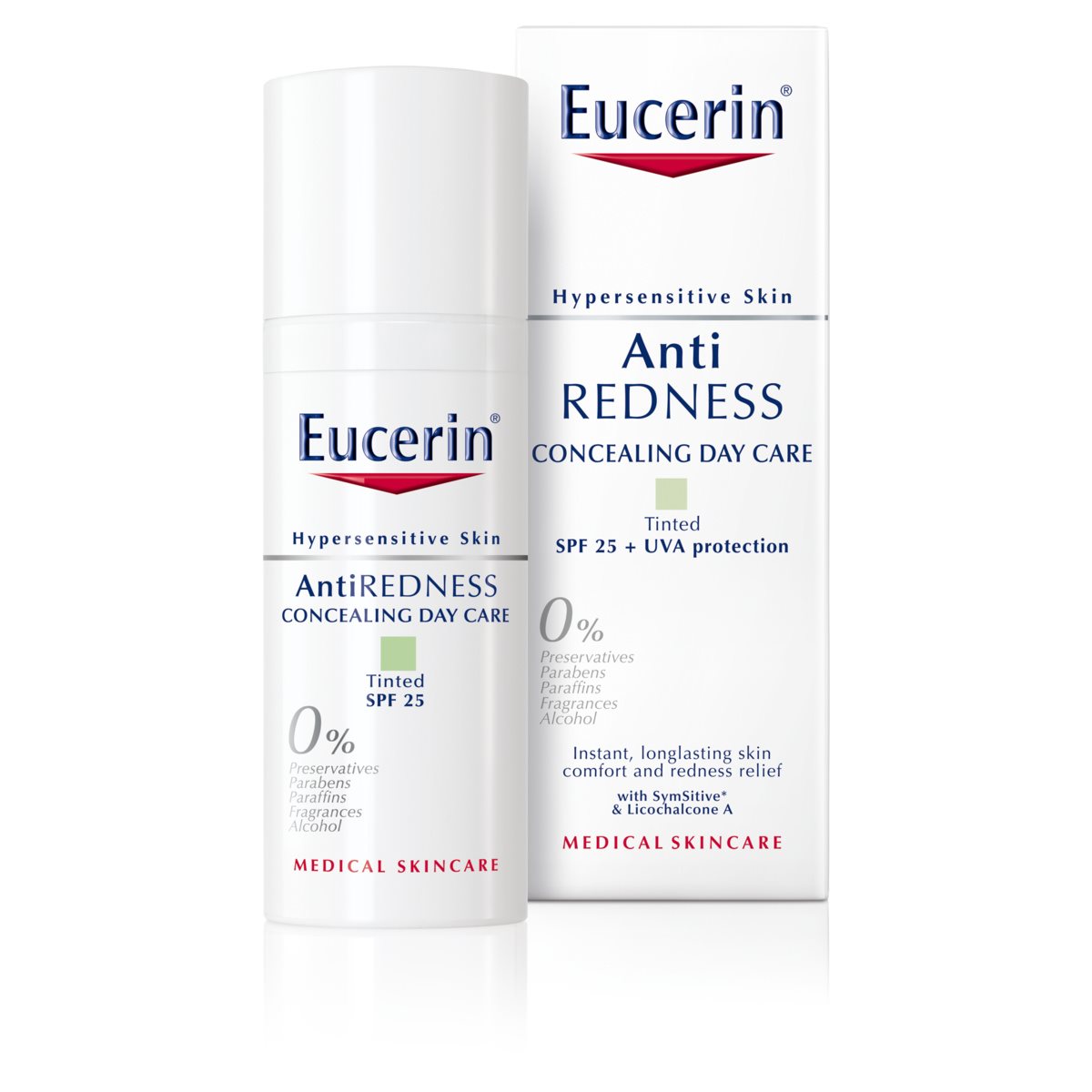 Eucerin AntiREDNESS Soothing Care is a day and/or night cream especially developed hypersensitive and Rosacea/Couperose-prone skin.