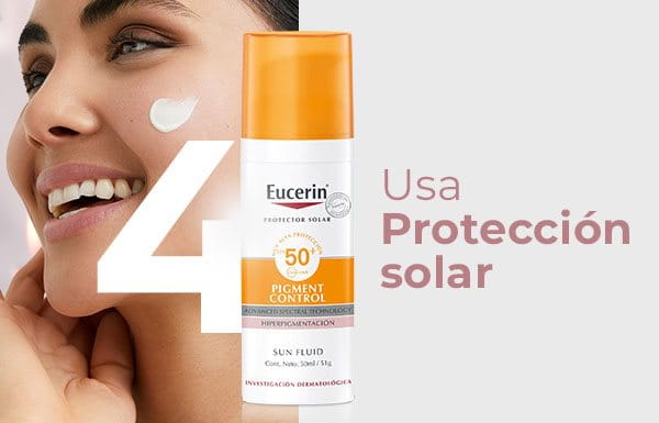 aplica protector solar antimanchas