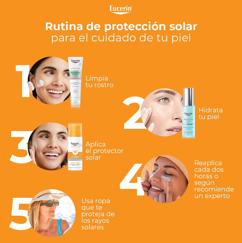 Rutina con protección solar