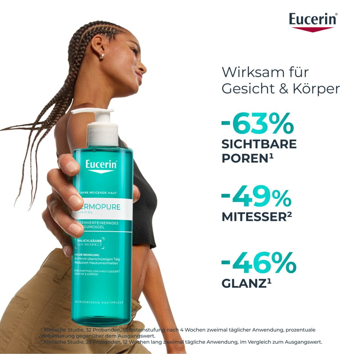 DERMOPURE CLINICAL Porenverfeinerndes Reinigungsgel | Eucerin