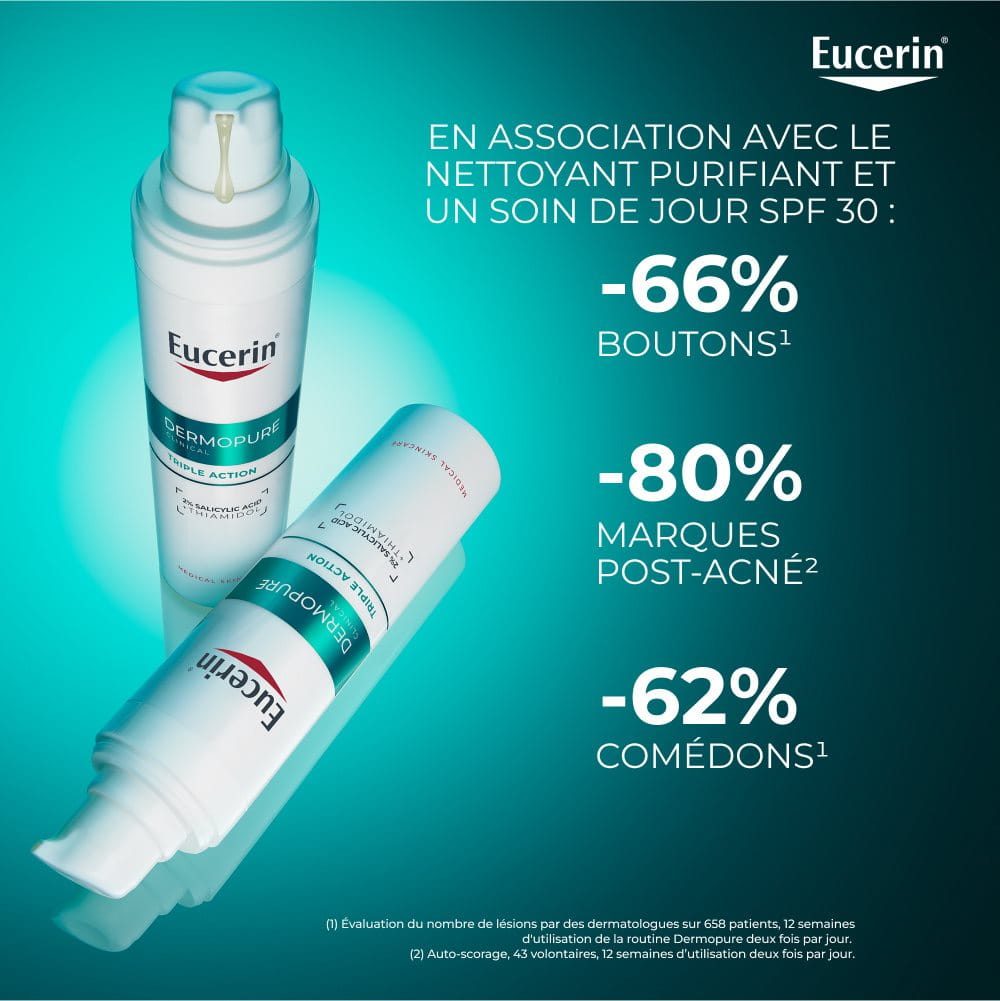 Crème De Soin Triple Action - Traitement Rapid Efficace Contre Les Boutons D'Acné Et L'Eczéma - 12M PAO - Neuf