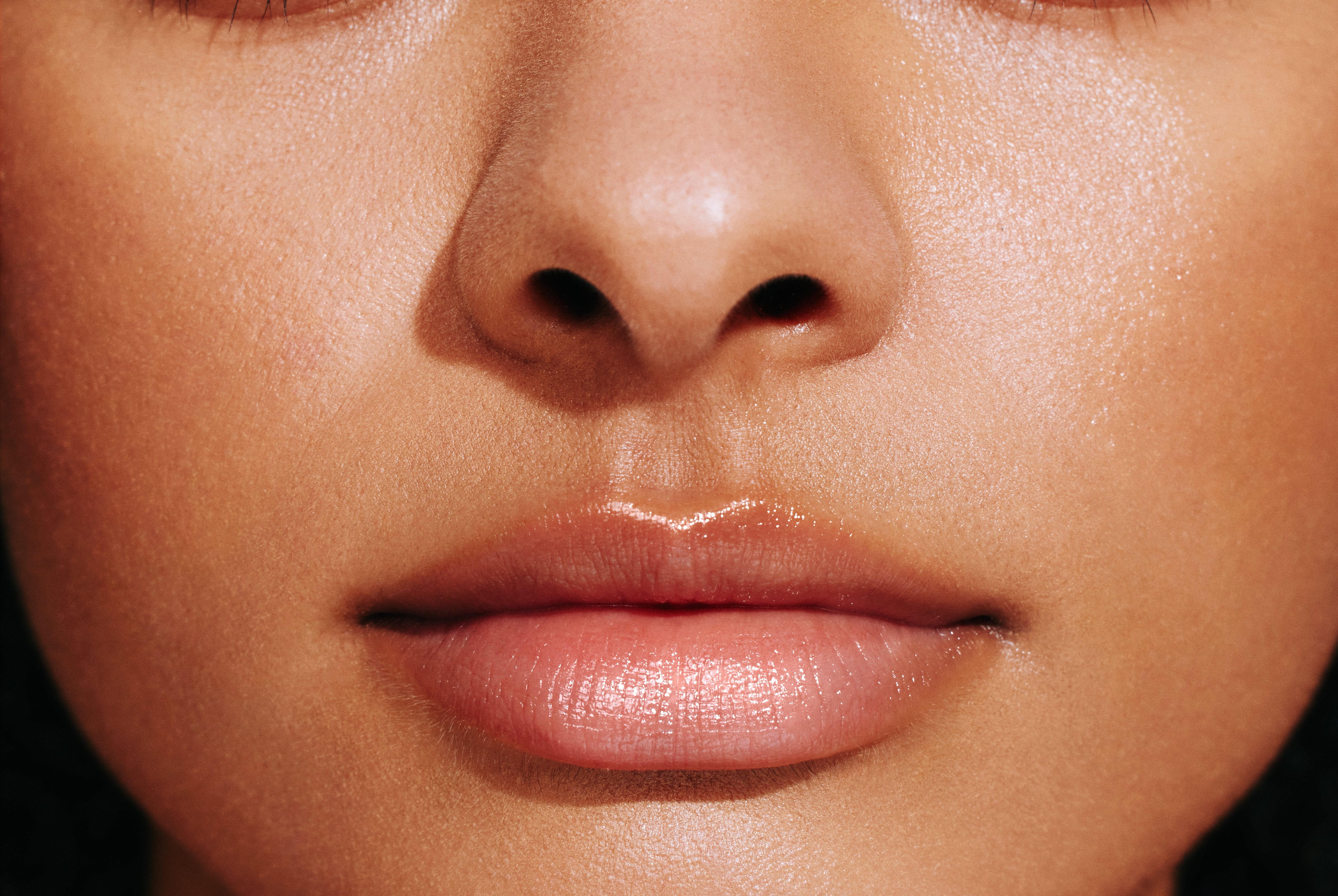 close up of women nose