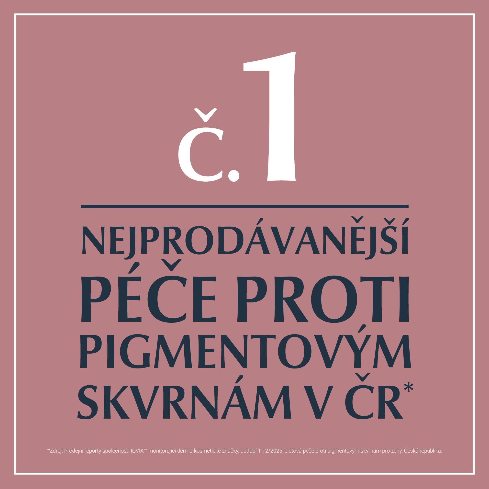 Logo Nejprodávanější péče proti pigmentovým skvrnám v ČR