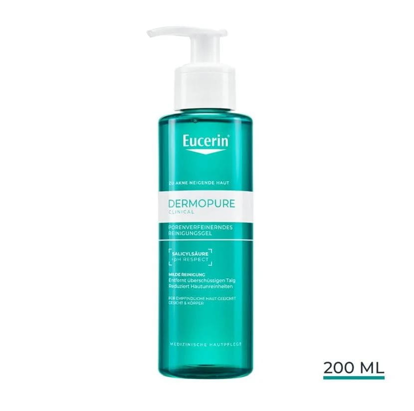 Eucerin DermoPure Reinigungsgel gegen unreine Haut, 200 ml Flasche