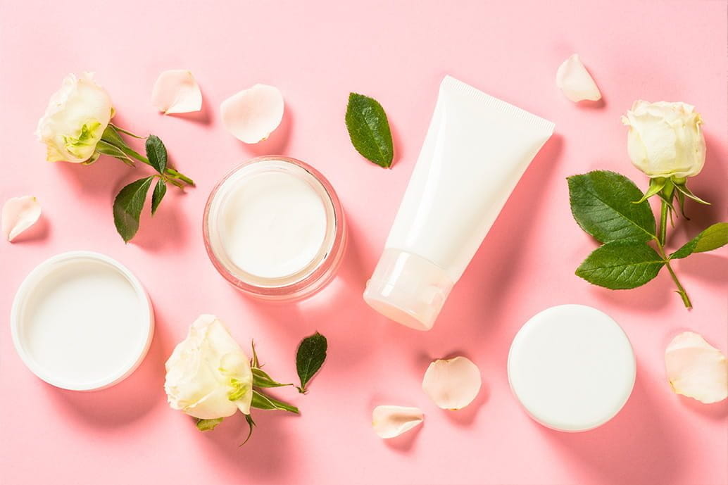 immagine esplicativa di diverse texture di creme viso e corpo