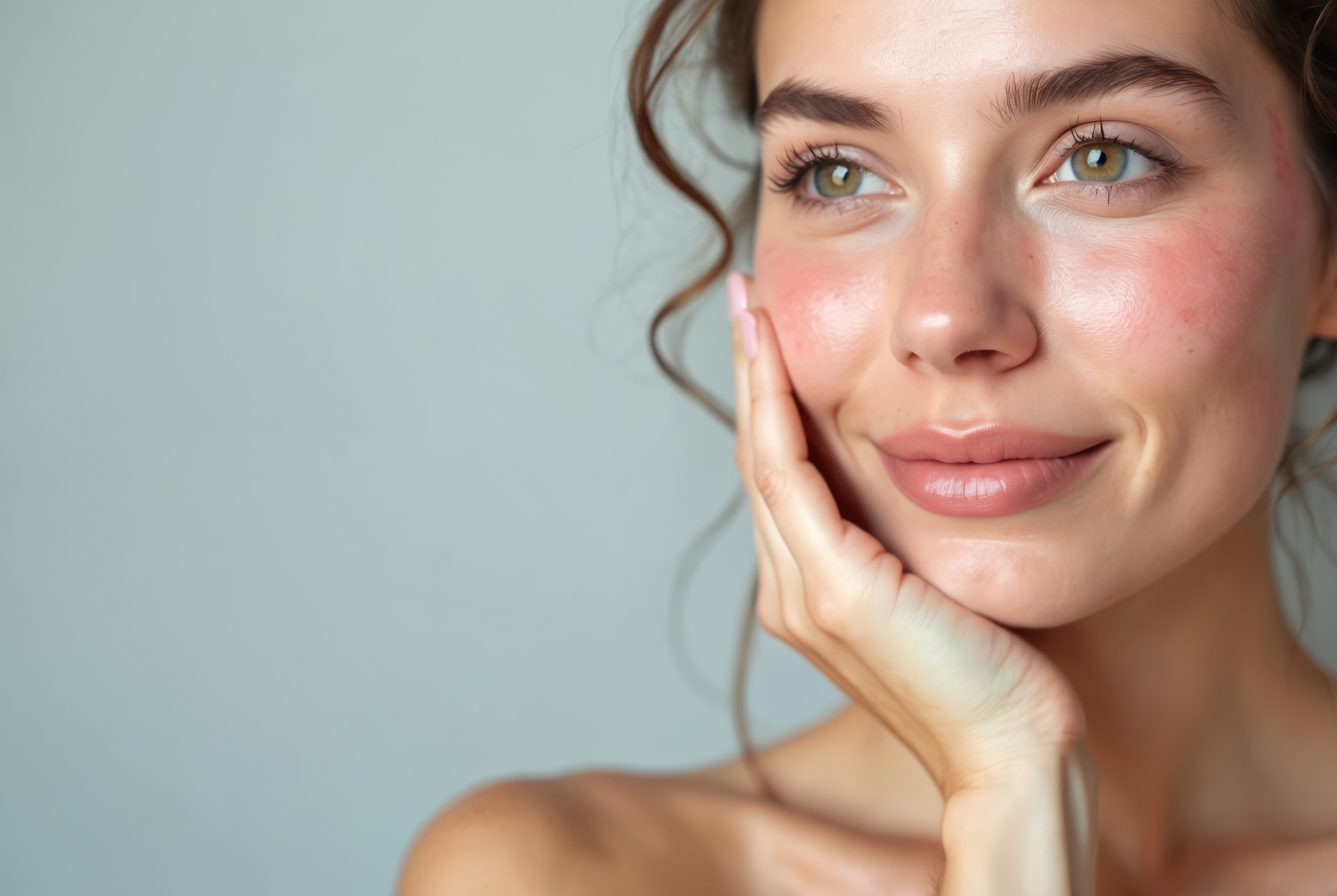 mulher com pele sensível