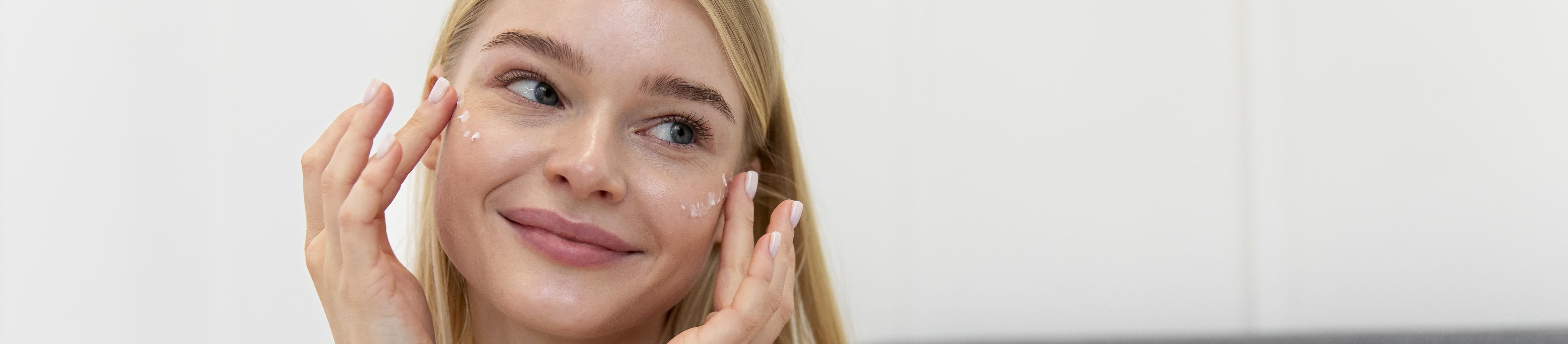 A woman with glass skin