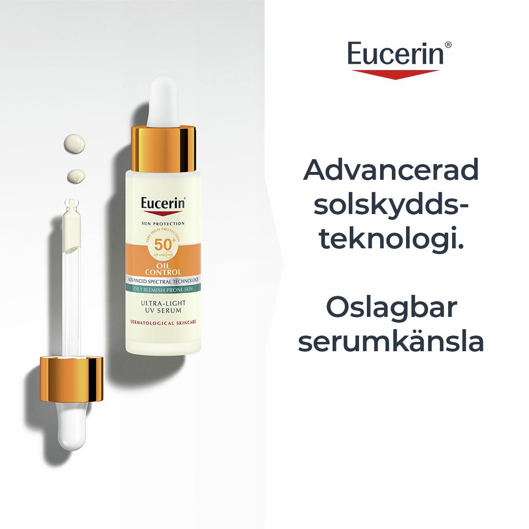 Eucerin Sun Daily UV Serum SPF50+, vårt lättaste, matta UV-skydd