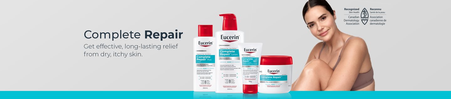 Pack shots of the Complete Repair Lotion and Complete Repair Cream