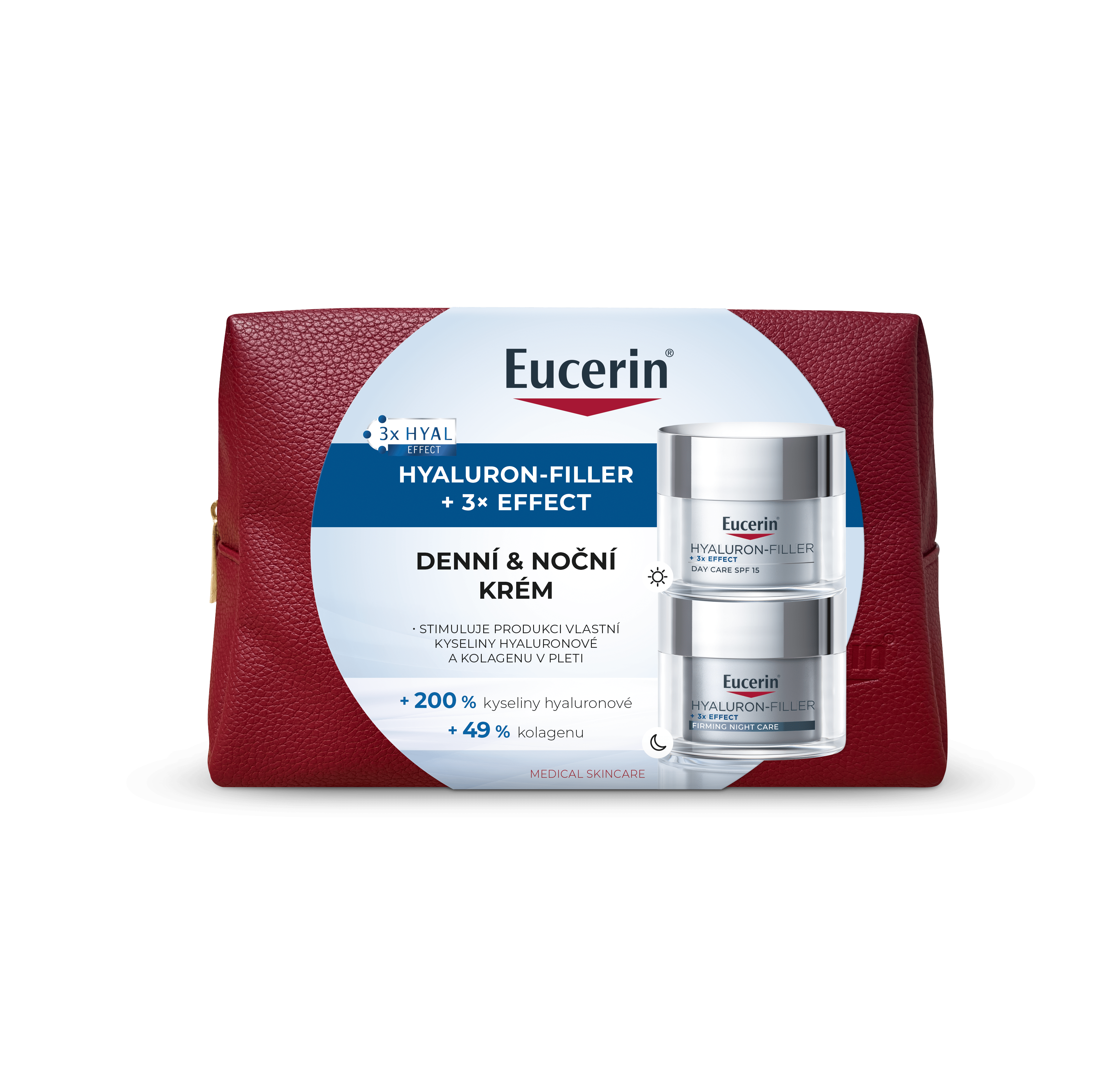 Vánoční balení Hyaluron-Filler + 3x Effect Denní krém pro suchou pleť & Vyplňující noční krém