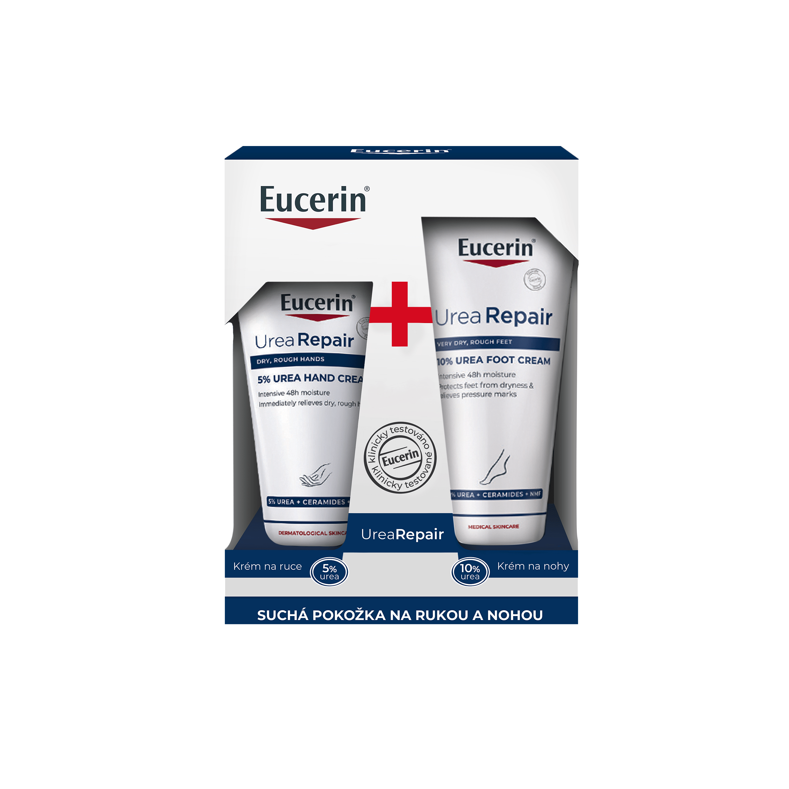 Eucerin vánoční balení Urearepair Krém na ruce a Krém na nohy