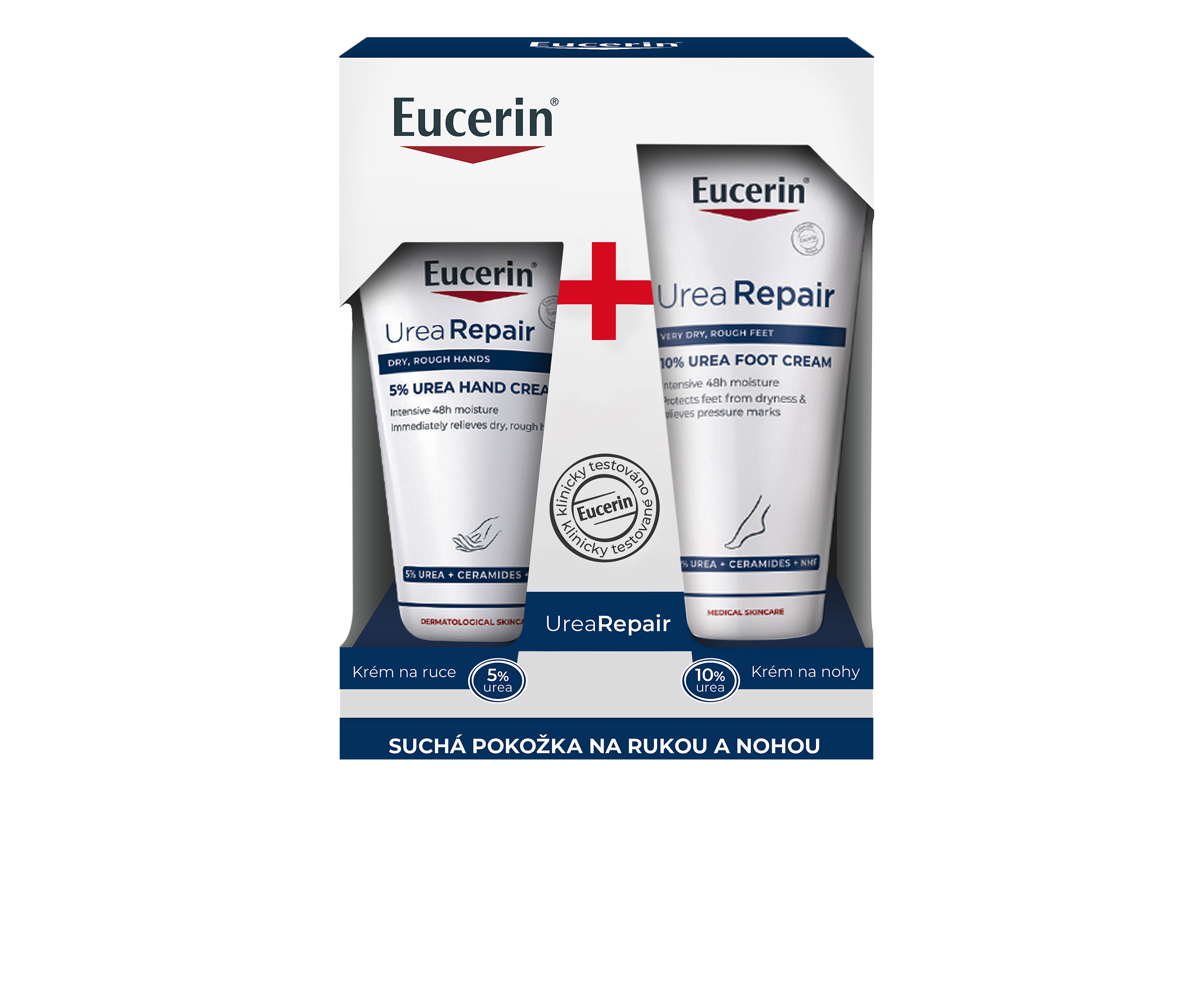 Eucerin vánoční balení Urearepair Krém na ruce a Krém na nohy