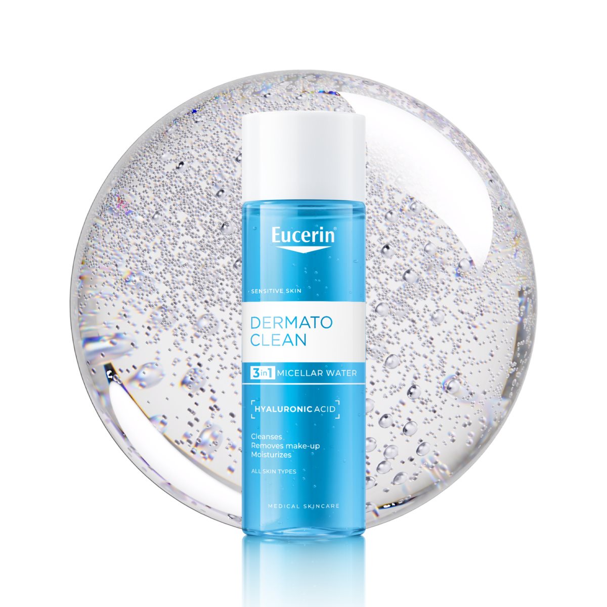 DermatoClean Мицеларна вода 3 в 1 — Детайлен кадър на продукта