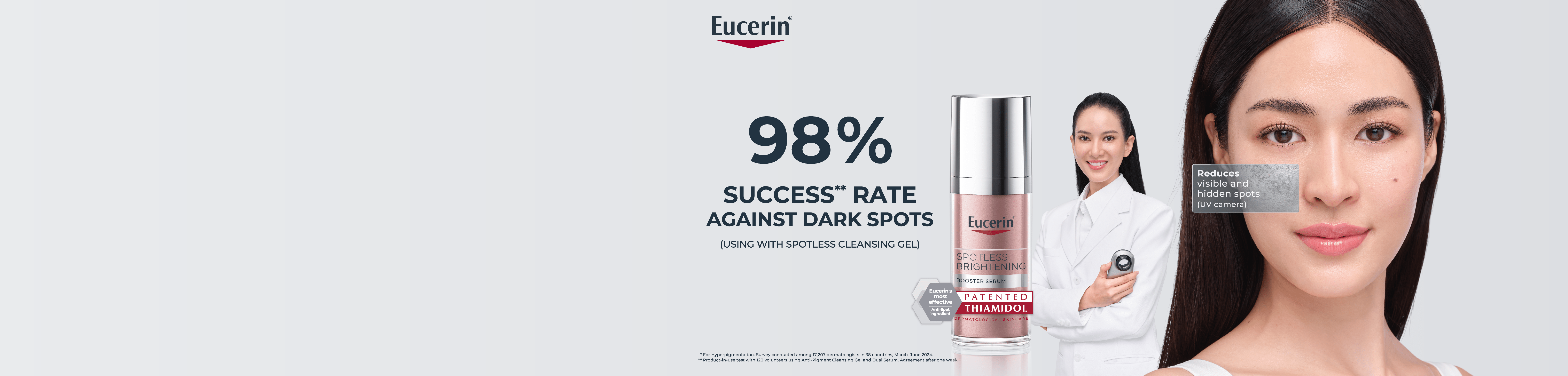 Eucerin Ultrawhite Spotless Range banner