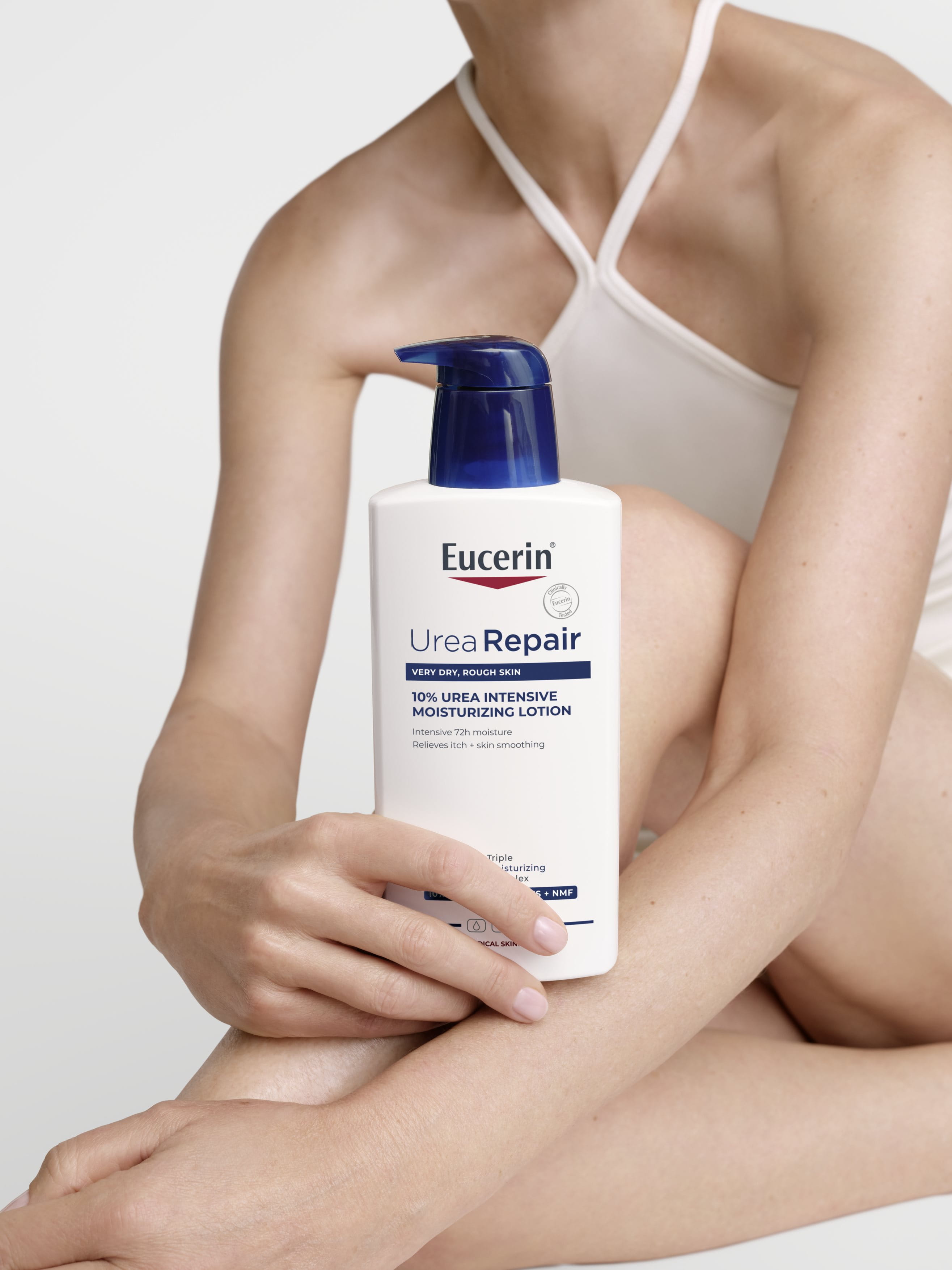 Diagram showing the ingredients of Eucerin UreaRepair PLUS lotion