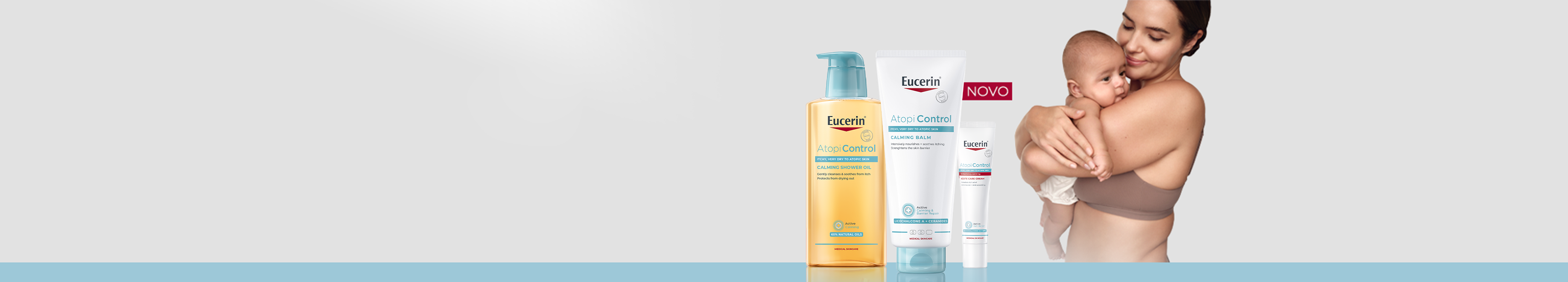 mãe e filho com pele atópica