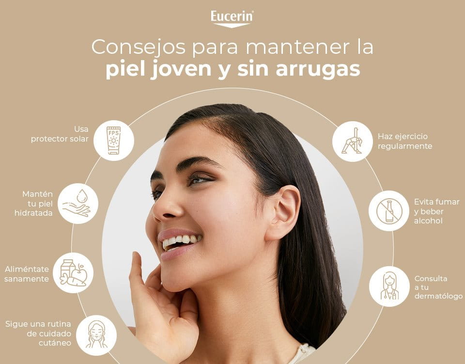 Persona siguiendo los consejos para mantener una piel suave y sin arrugas