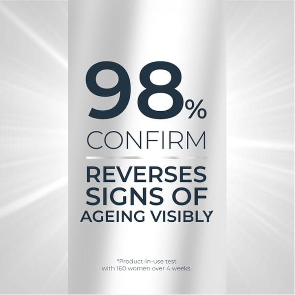 98% of users confirm the serum reverses visible signs of ageing in 4 weeks