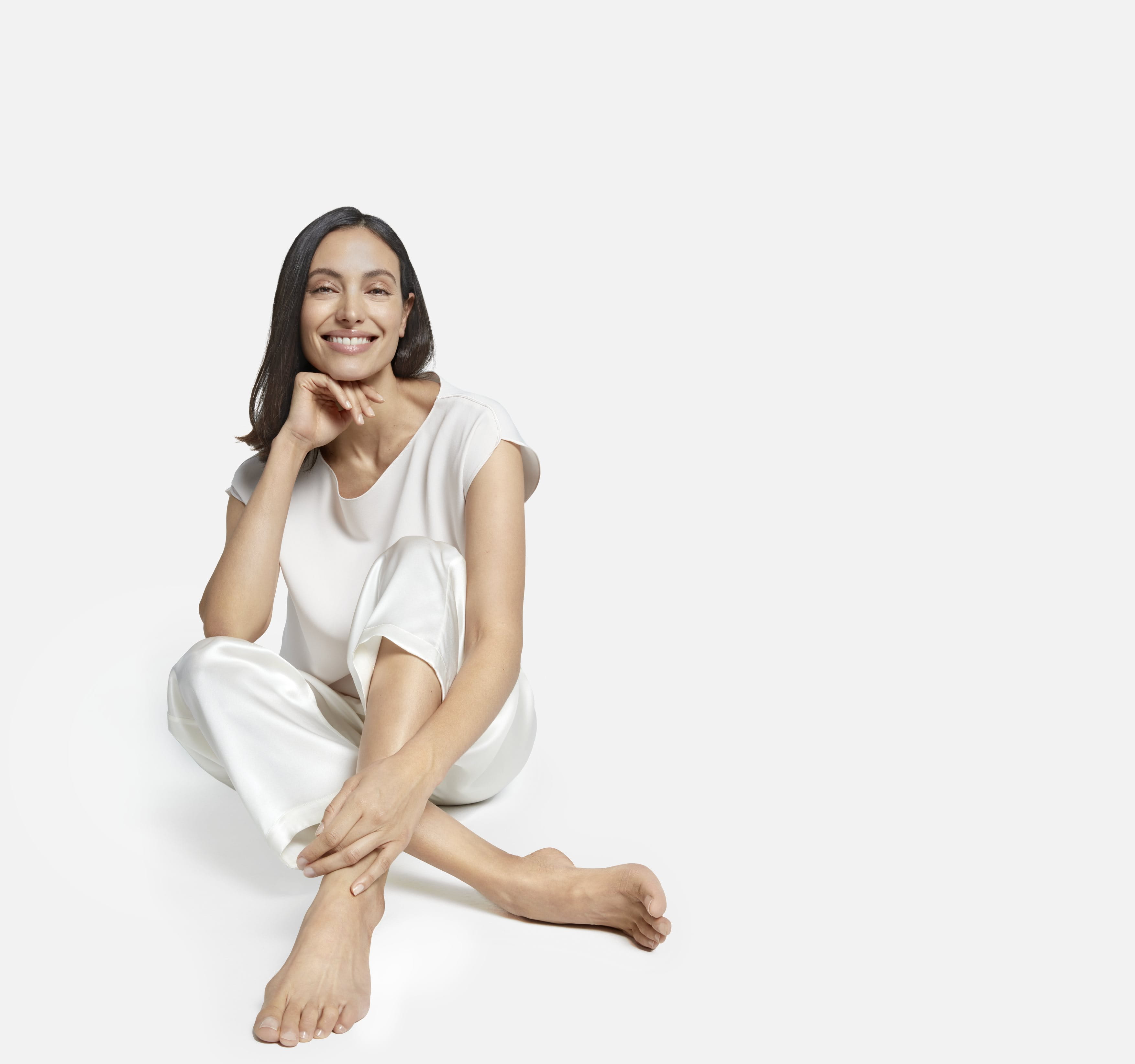 A woman with smooth heels