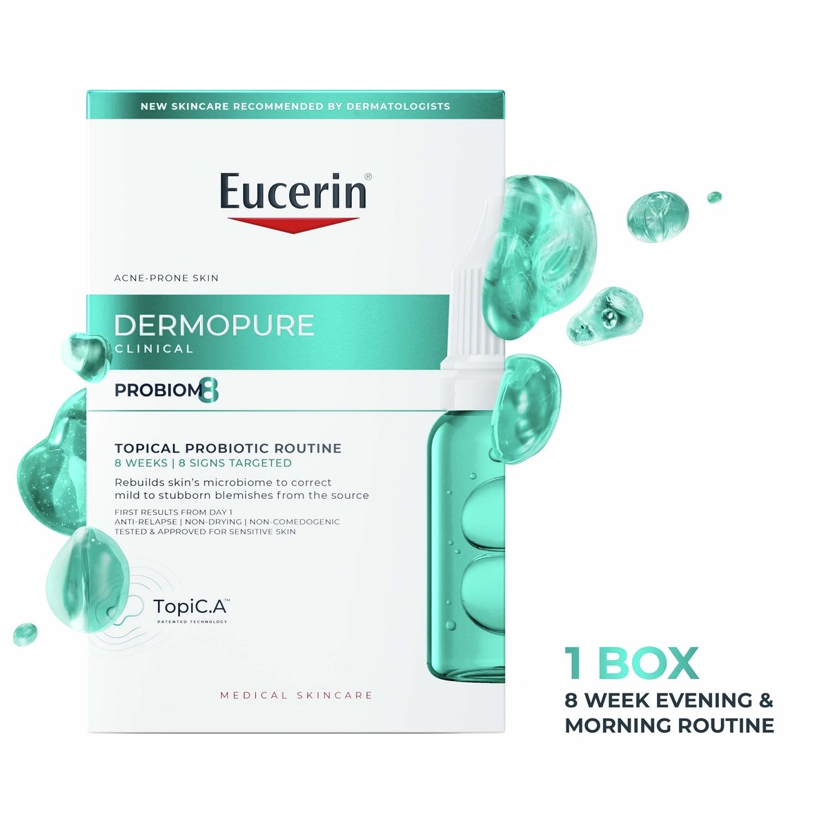 Eucerin Probiom8 box for acne-prone skin