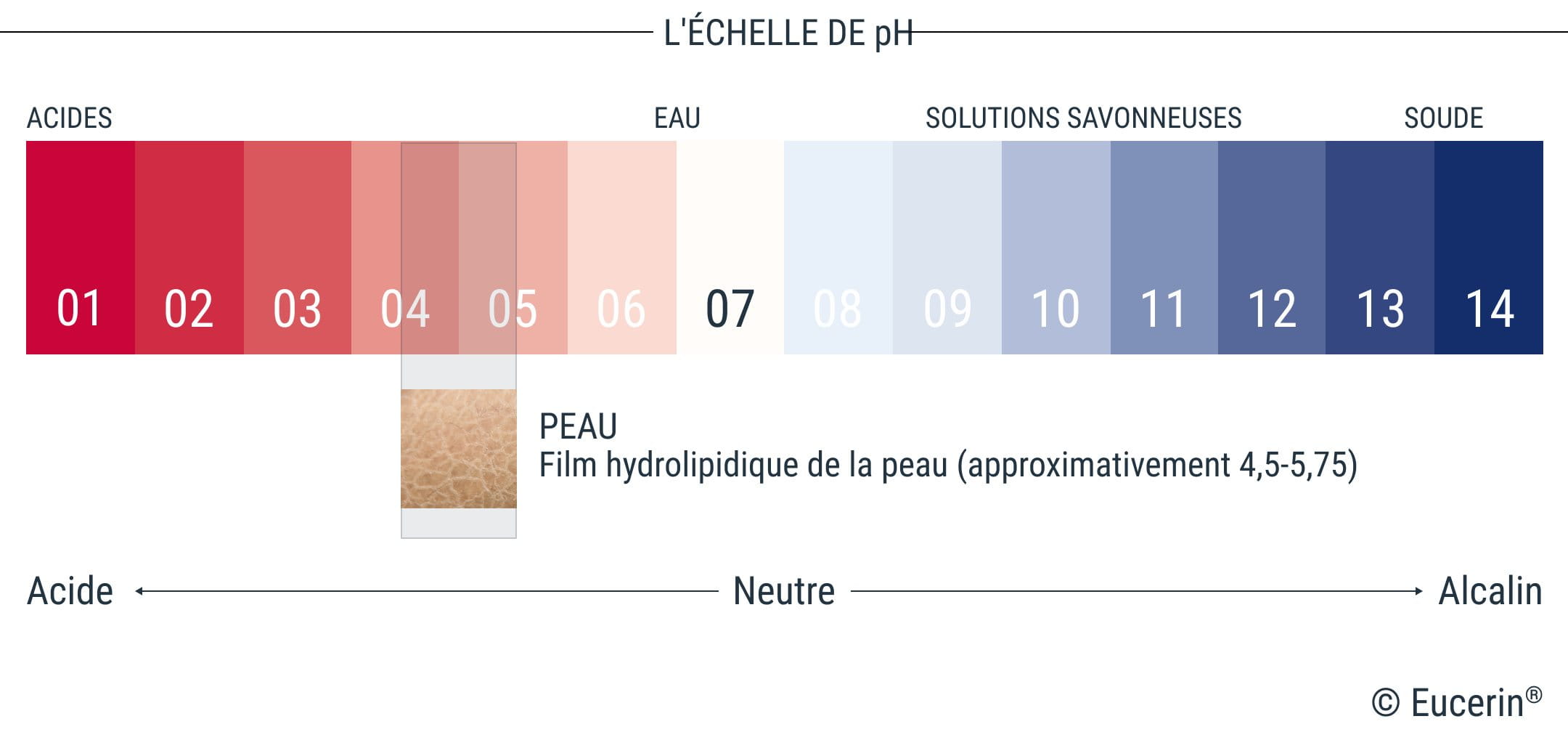 Graphique du pH de la peau