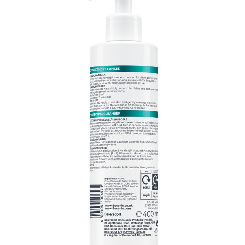 ZA_63830-09900-28_Eucerin_DermoPure_Correcting Cleanser_PUMP_400ml_BOP