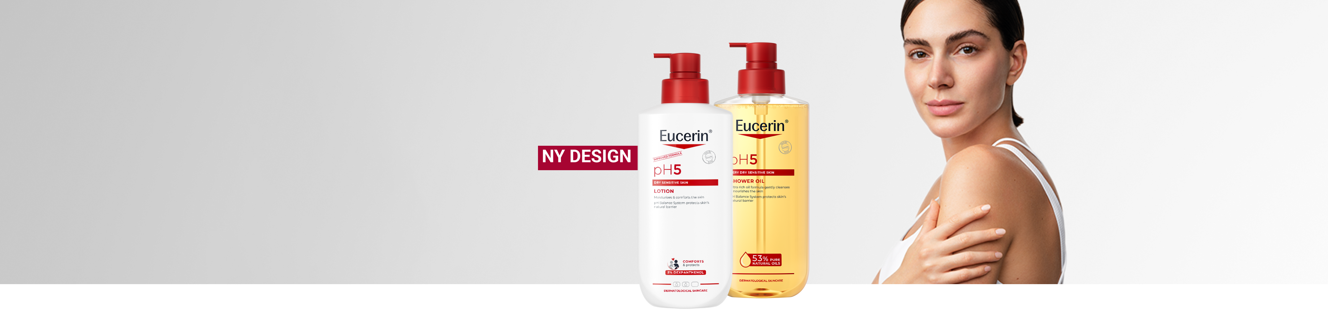 Eucerin pH5 lotion och shower oil i ny design