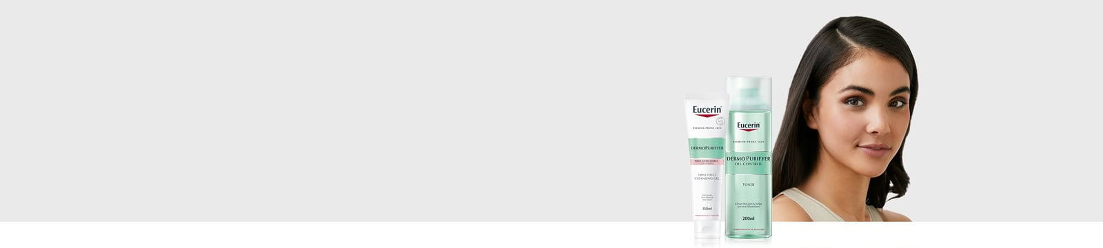 Women with Eucerin DermoPurifyer Product