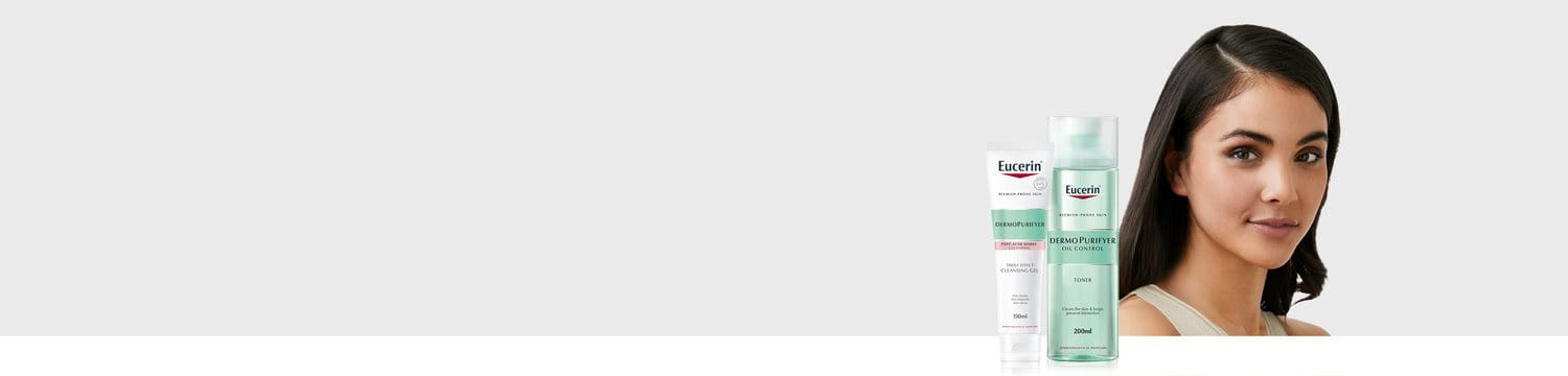 Women with Eucerin DermoPurifyer Product