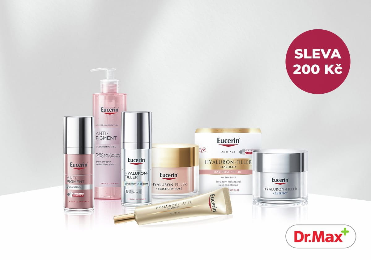 Produkty Eucerin a logo Dr.Max