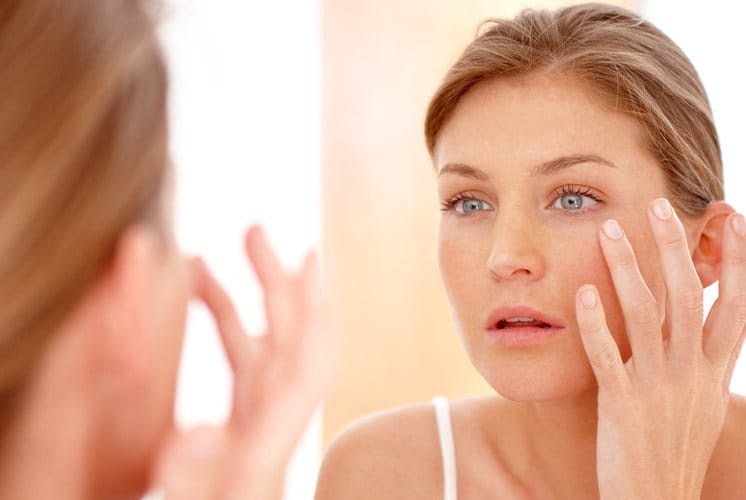 Pleť obličeje se sklony k zarudnutí