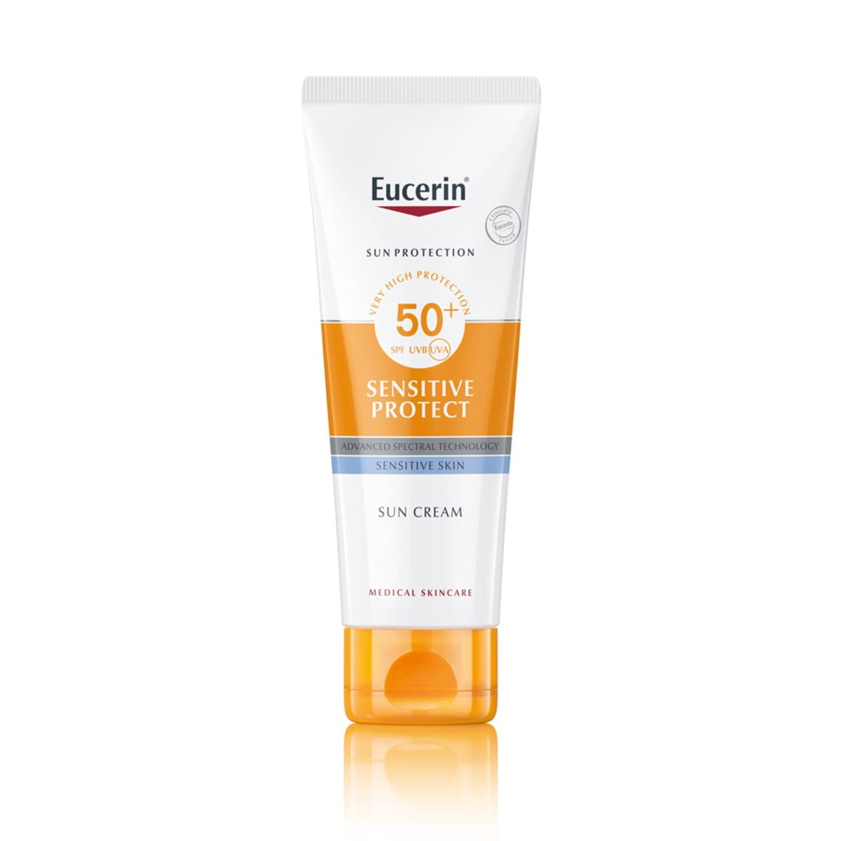Слънцезащитен крем Sensitive Protect SPF 50+ | слънцезащитен крем за чувствителна, суха кожа | Eucerin