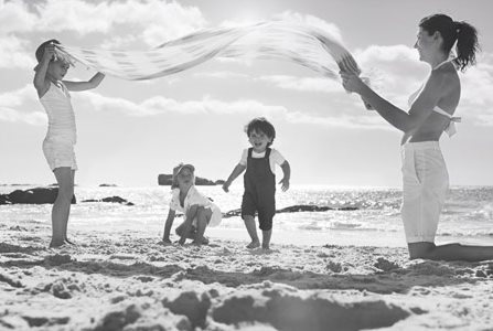 Children playing in the sand