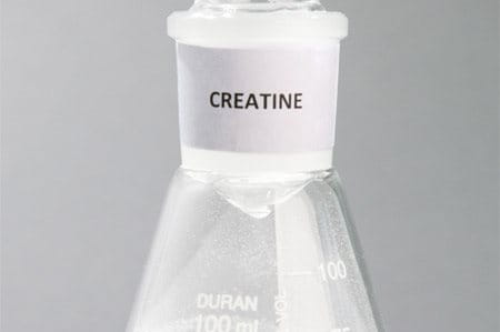 conical flask with Creatine
