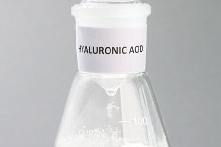 conical flask with Hyaluronic Acid