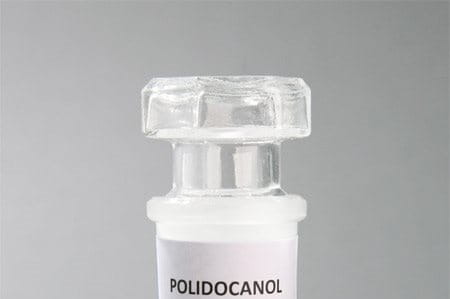 conical flask with Polidocanol