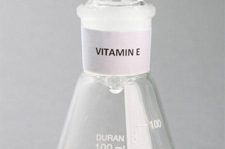conical flask with Vitamin E