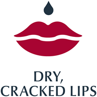 Cracked, dry lips icon