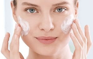 Cleanse your skin with micellar water for acne