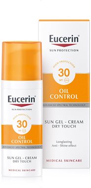 Солнцезащитный гель-крем для жирной и склонной к акне кожи лица SPF 30 Eucerin