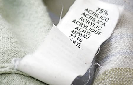 Photograph of a fabric label