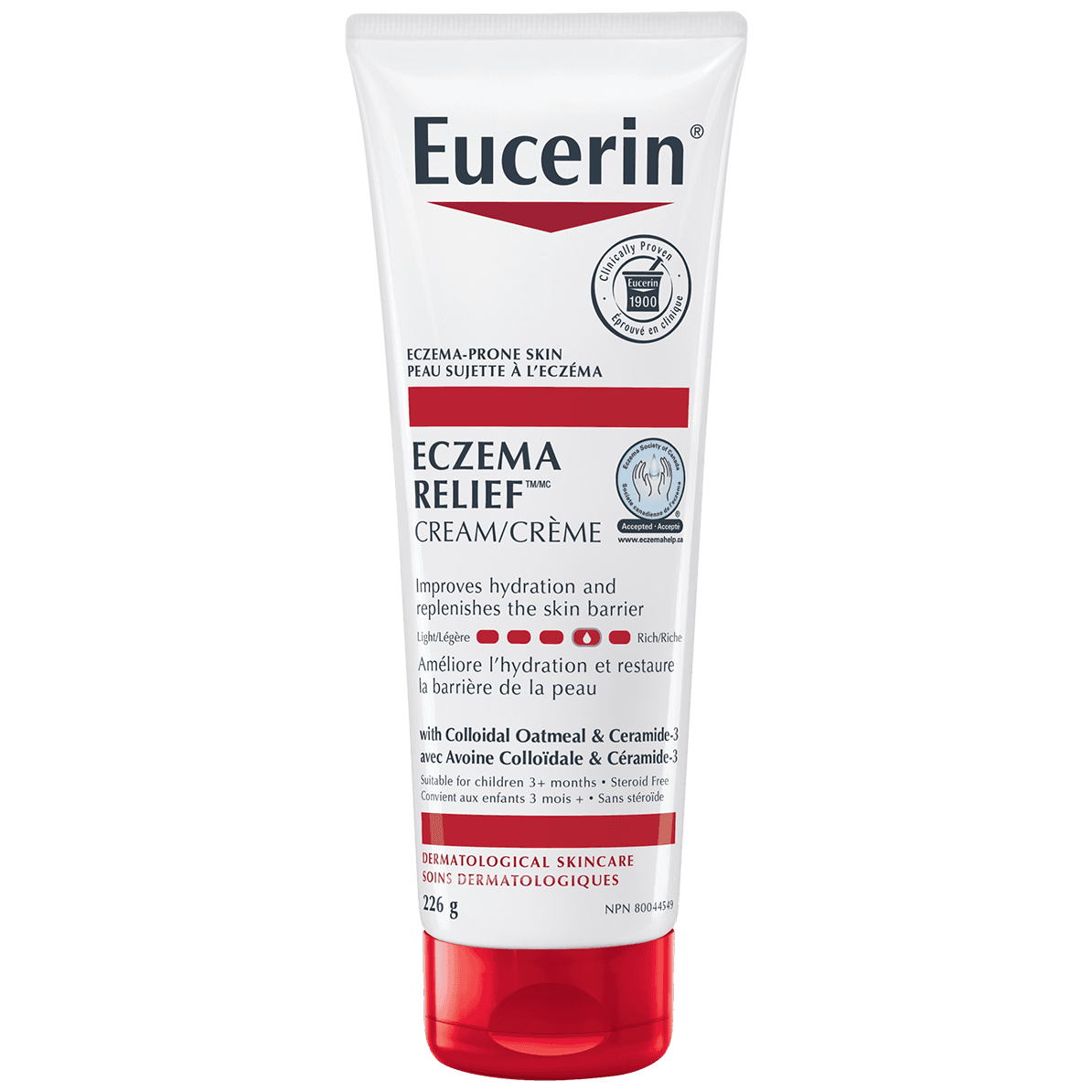 Image of Eucerin Eczema Relief Cream packshot.