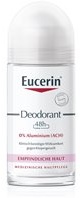 Eucerin Deodorant Roll-on Empfindliche Haut 48h 0% Aluminium