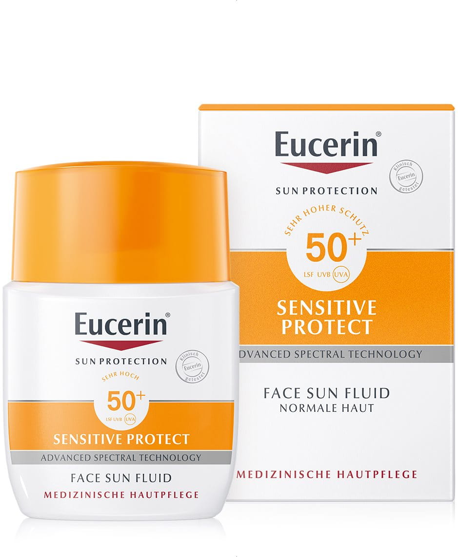 Sensitive Protect Face Sun Fluid LSF 50+ mattierender Sonnenschutz für das Gesicht Eucerin