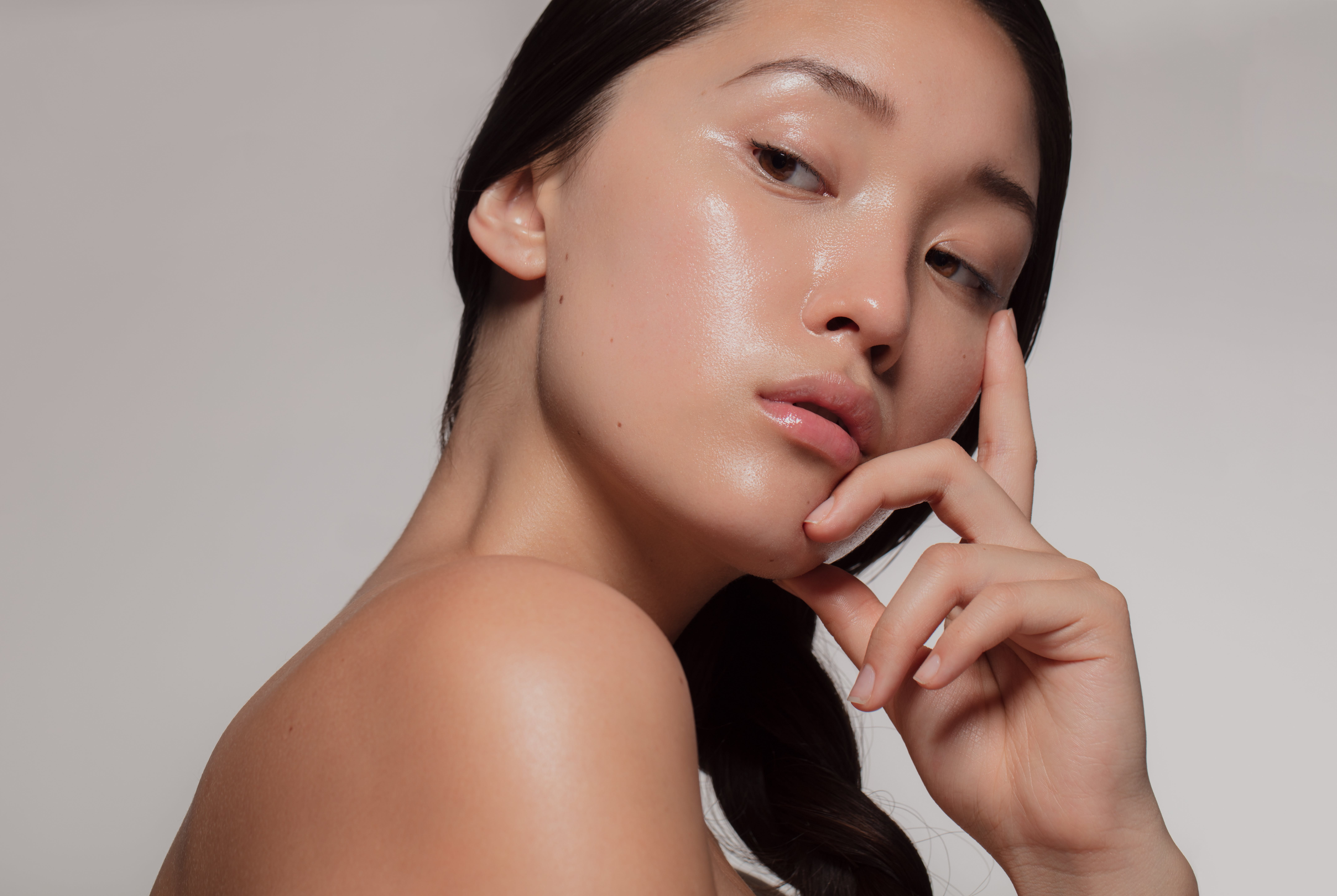 Nahaufnahme einer jungen asiatischen Frau.