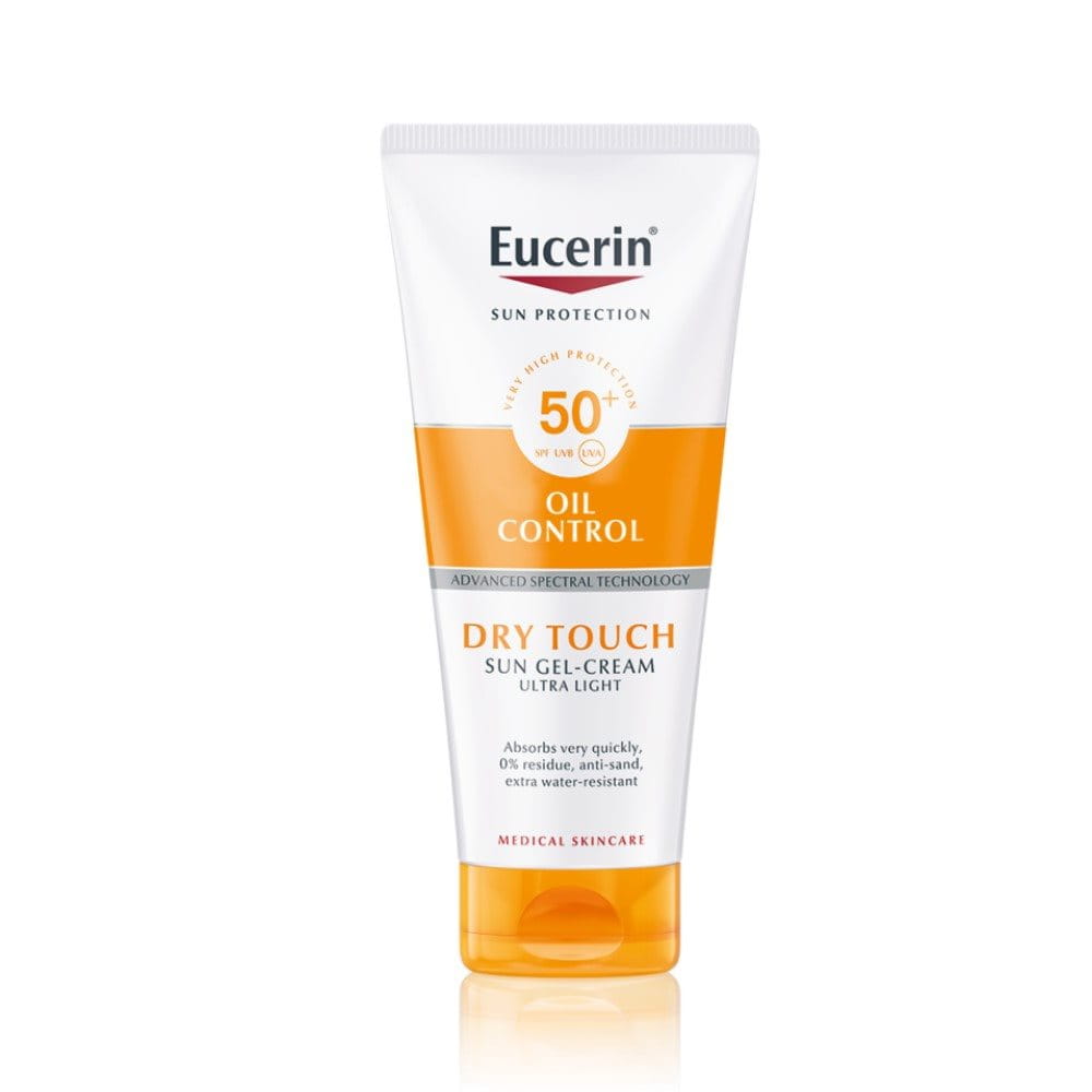 Eucerin Dry Touch Oil Control ar SPF 50+ želejveida krēms ādas aizsardzībai no saules