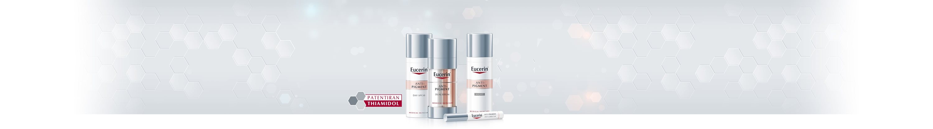 Izdelki Eucerin proti hiperpigmentaciji zmanjšajo temne madeže.