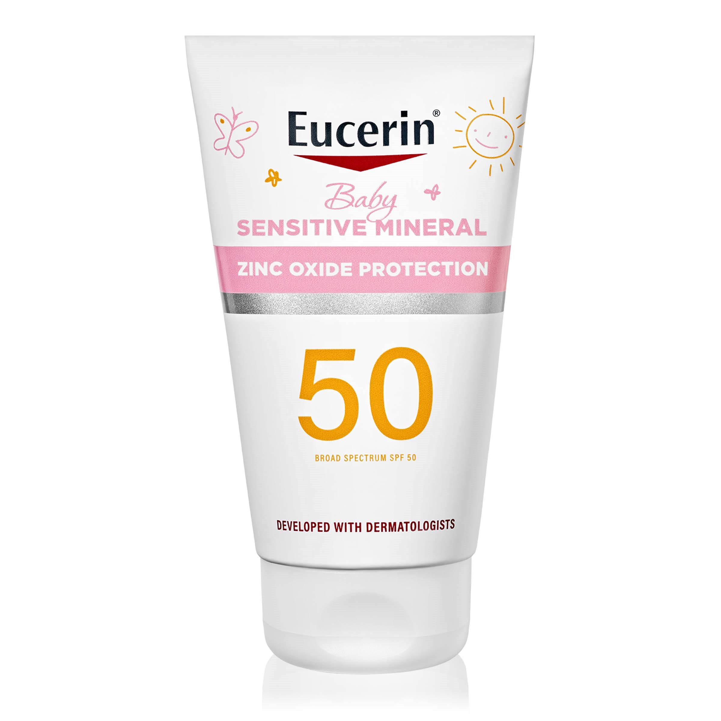Eucerin Sun Sensitive Mineral Baby Sunscreen SPF 50, 4 Fl Oz Tube